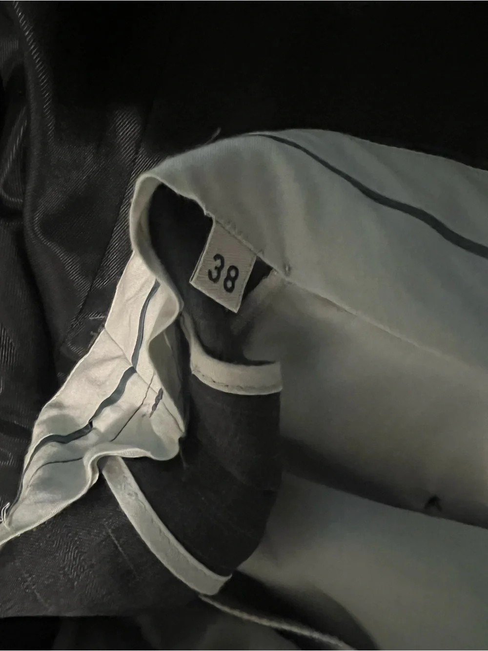 Men's Double-Breasted Pinstripe Suit Jacket in Charcoal